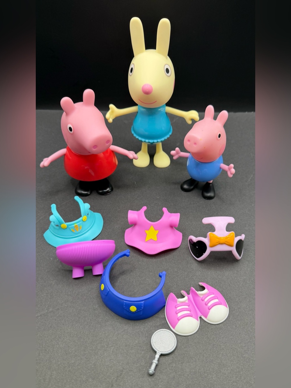 Peppa Pig, Rebecca‎ Dress-Up Figure & two more figures plus accessories